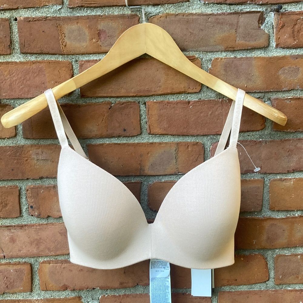 Polo by Ralf Lauren Seamless Organic Cotton Nude Bra- Polo Essentials- Clay